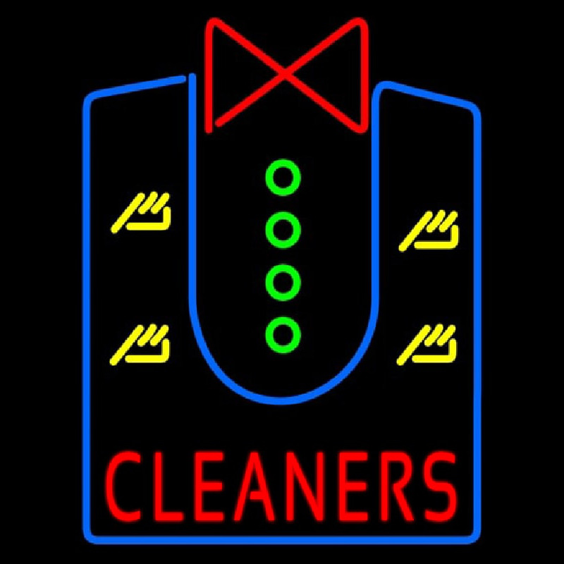 Cleaners With Shirt Neontábla