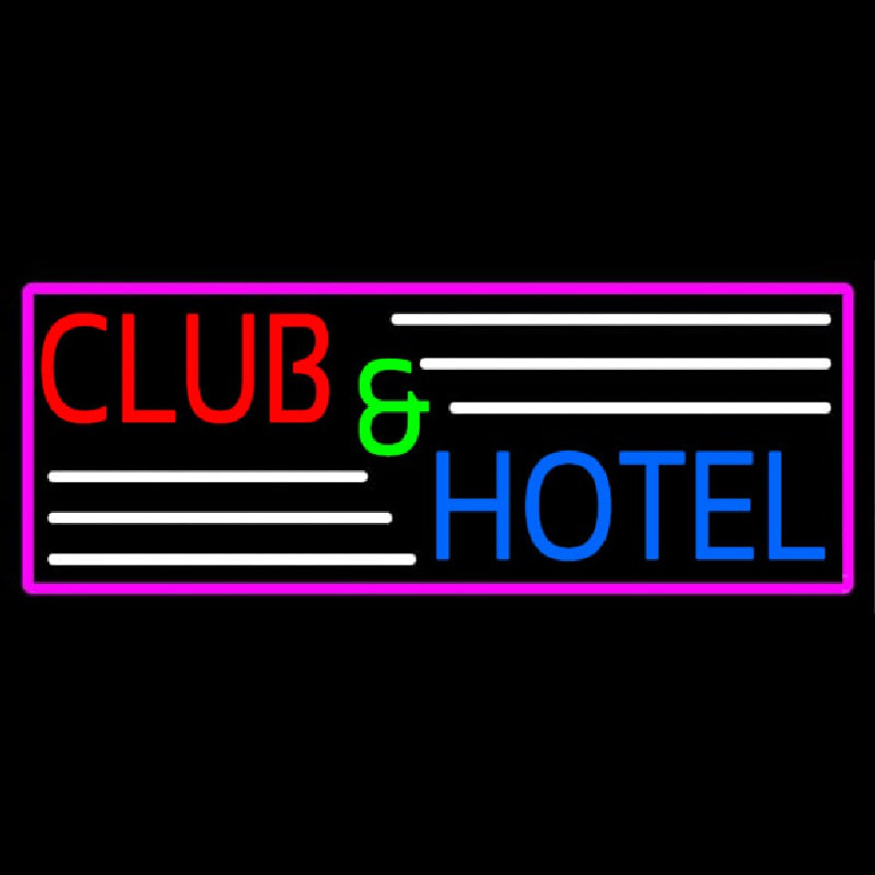 Club And Hotel Bar Neontábla