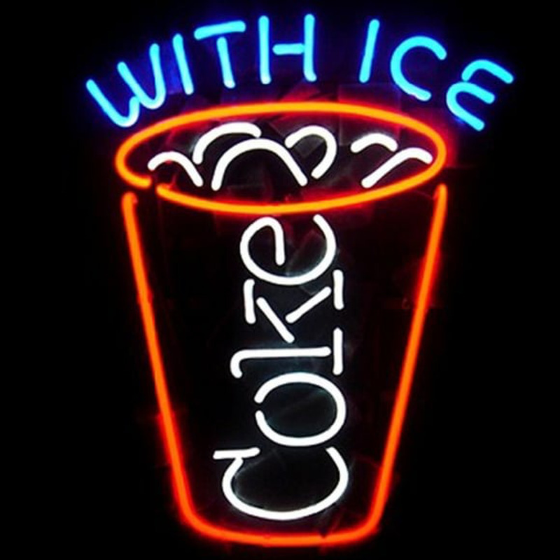 Coca Cola Coke With Ice Beer Bar Neon Light Sign Neontábla