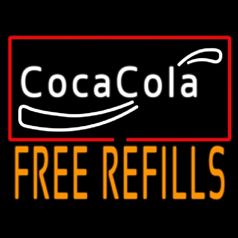 Coca Cola Free Refills Neontábla