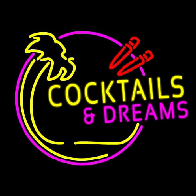 Cocktails And Dreams Bar Neontábla