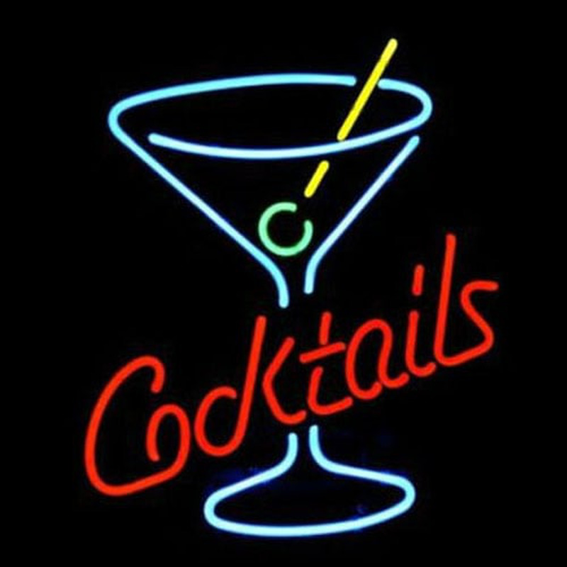 Cocktails Martini . XCAT_GLASS Logó Sör Kocsma Neontábla Karácsonyi ajándék Gyors szállítás