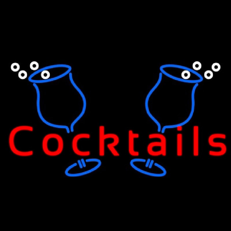 Cocktails With Two Glasses Neontábla