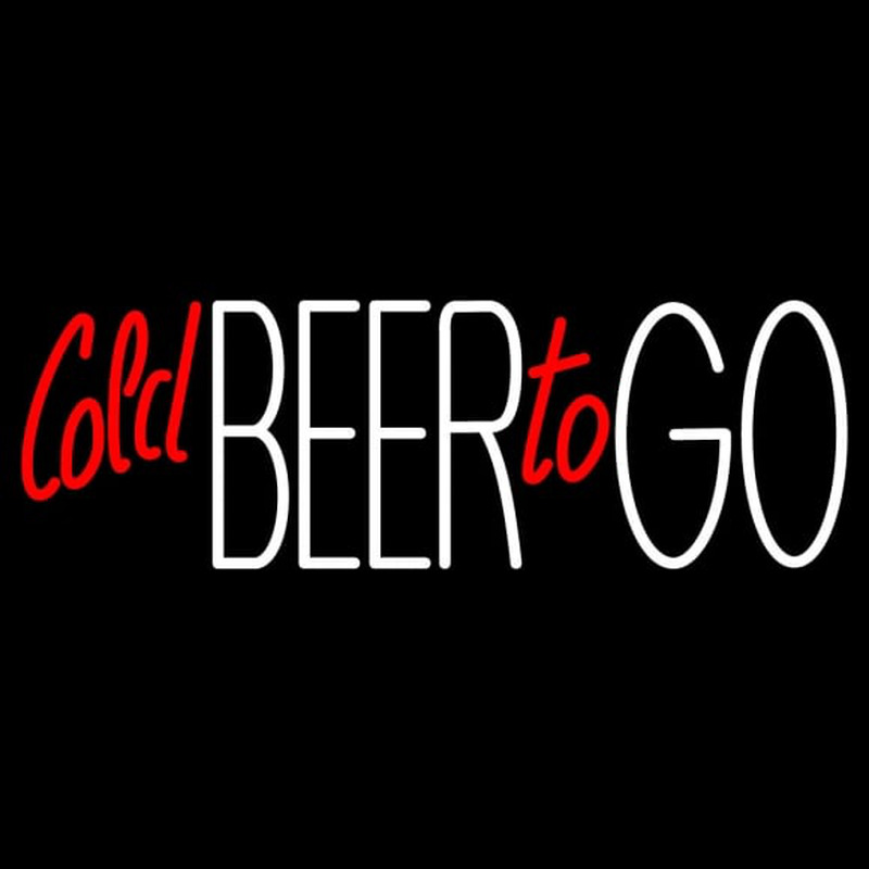 Cold Beer To Go Neontábla