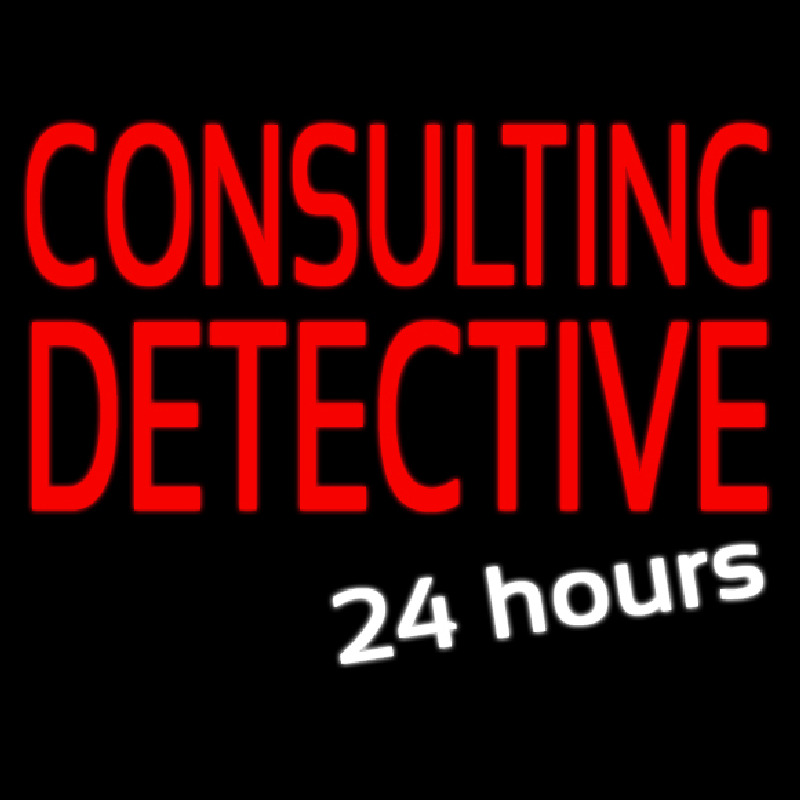 Consulting Detective 24 Hours Neontábla