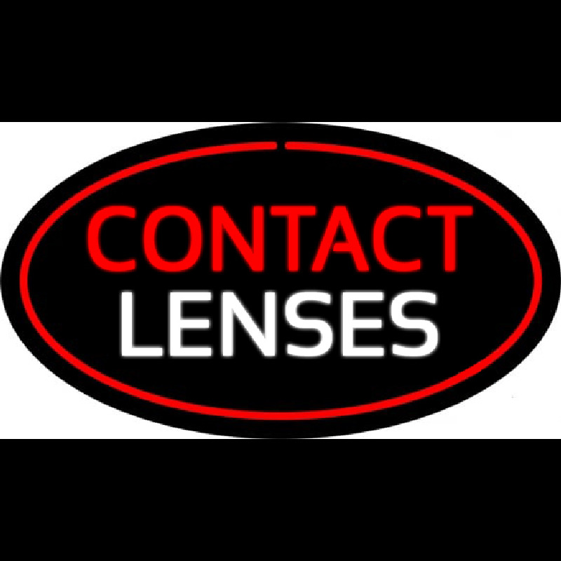 Contact Lenses Oval Red Neontábla