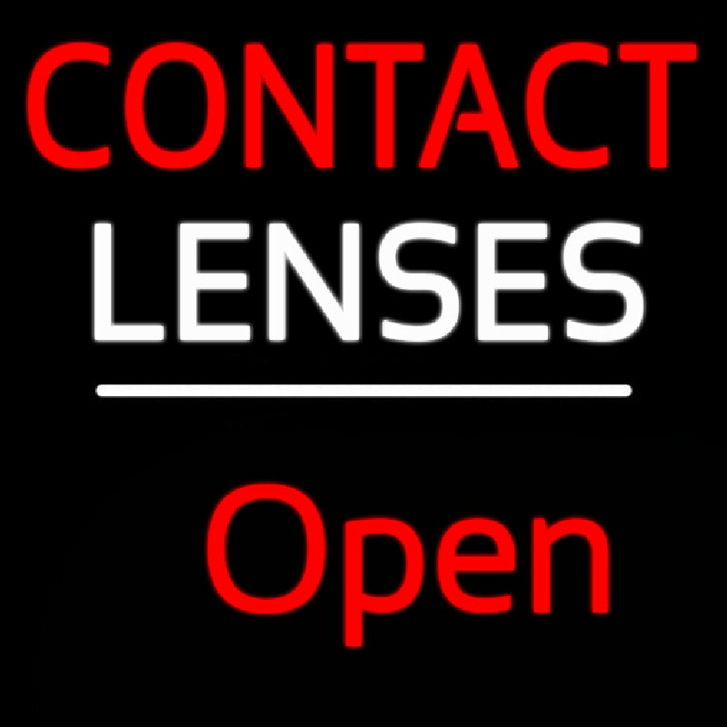Contact Lenses Script1 Open White Line Neontábla