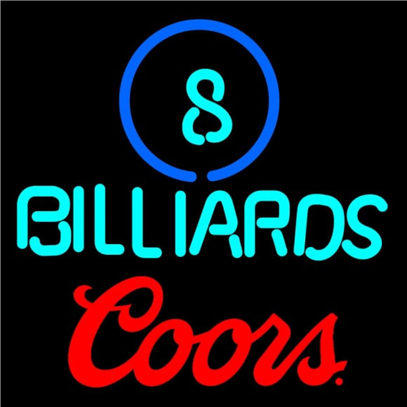 Coors Ball Billiards Pool Neon Beer Sign Neontábla