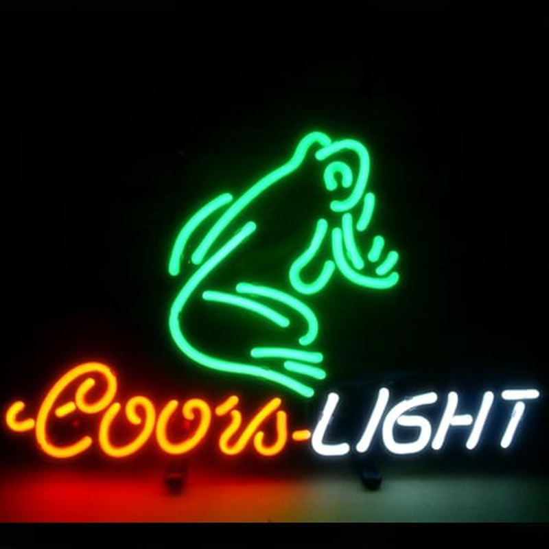 Coors Frog Sör Kocsma Nyitva Neontábla