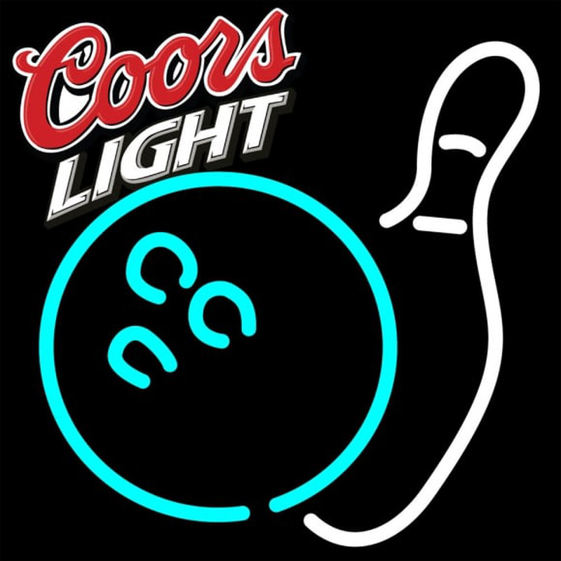 Coors Light Bowling Neon White Sign Neontábla