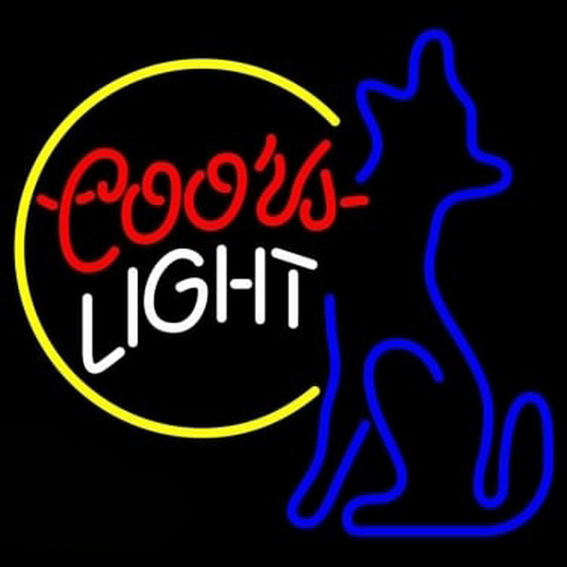 Coors Light Moon Coyote Neontábla