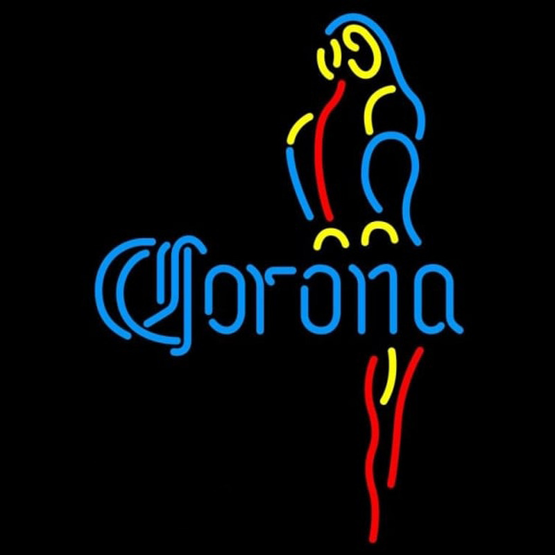 Corona Blue Parrot Beer Sign Neontábla