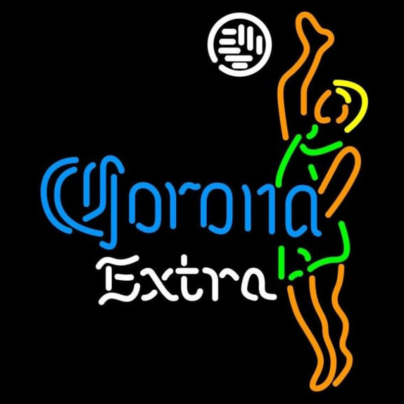 Corona E tra Ball Volleyball boy Beer Sign Neontábla