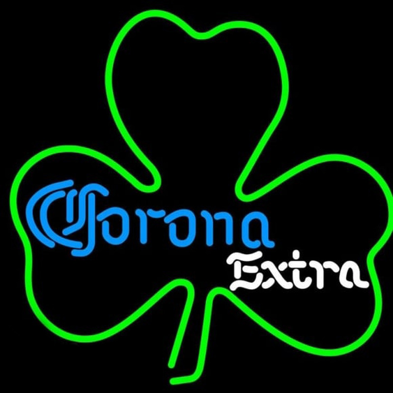 Corona E tra Green Clover Beer Sign Neontábla