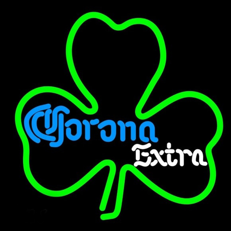 Corona E tra Green Clover Beer Sign Neontábla