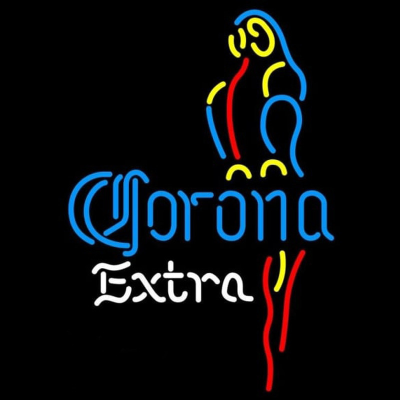 Corona E tra Parrot Beer Sign Neontábla