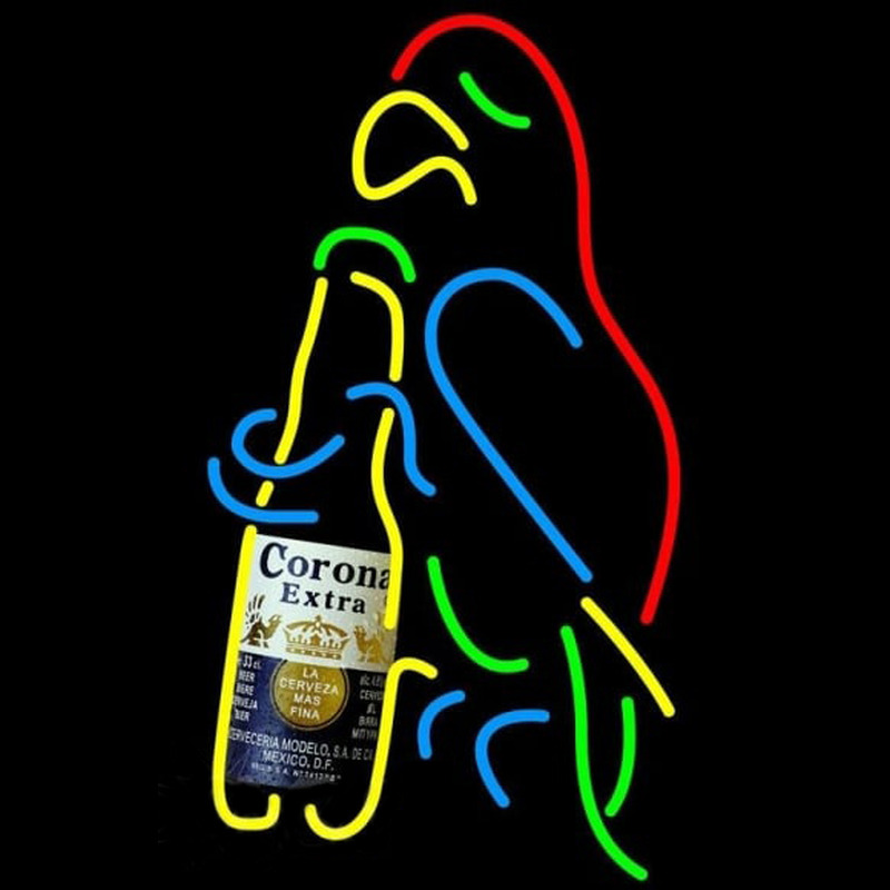 Corona E tra Parrot Bottle Beer Sign Neontábla