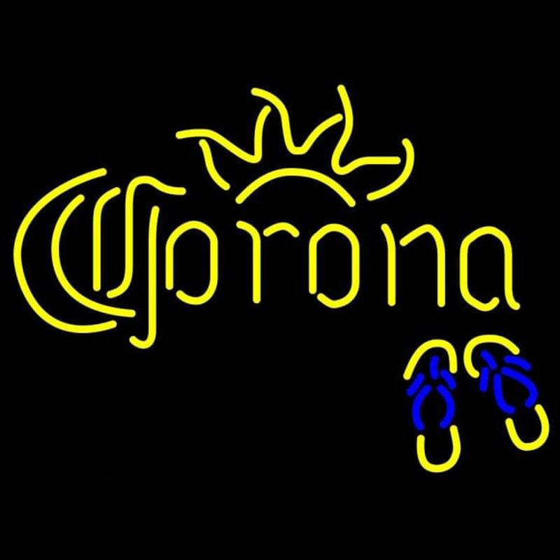 Corona Flip Flops Beer Sign Neontábla