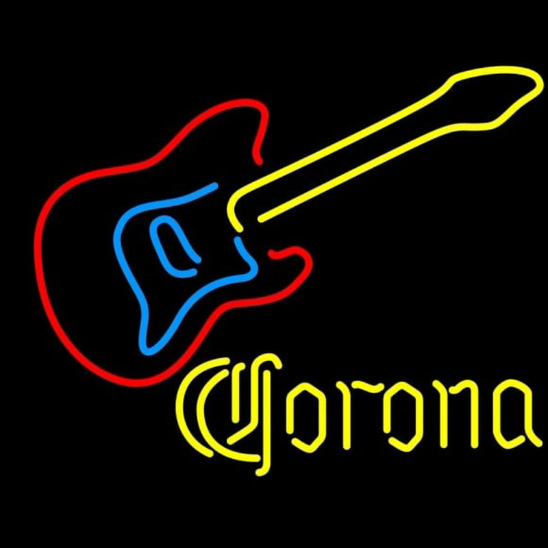 Corona Guitar Beer Sign Neontábla