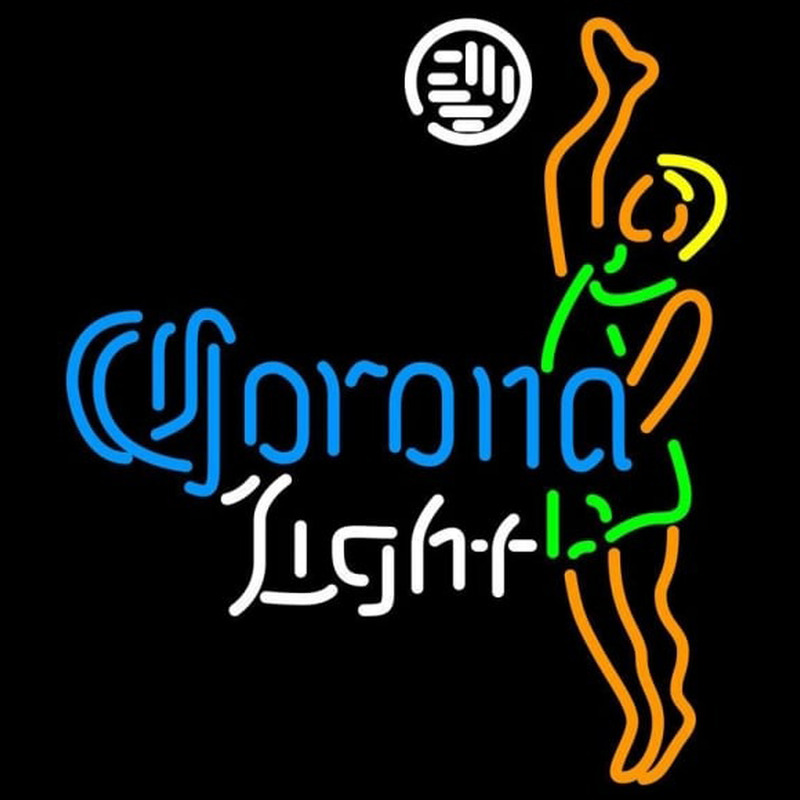 Corona Light Ball Volleyball boy Beer Sign Neontábla