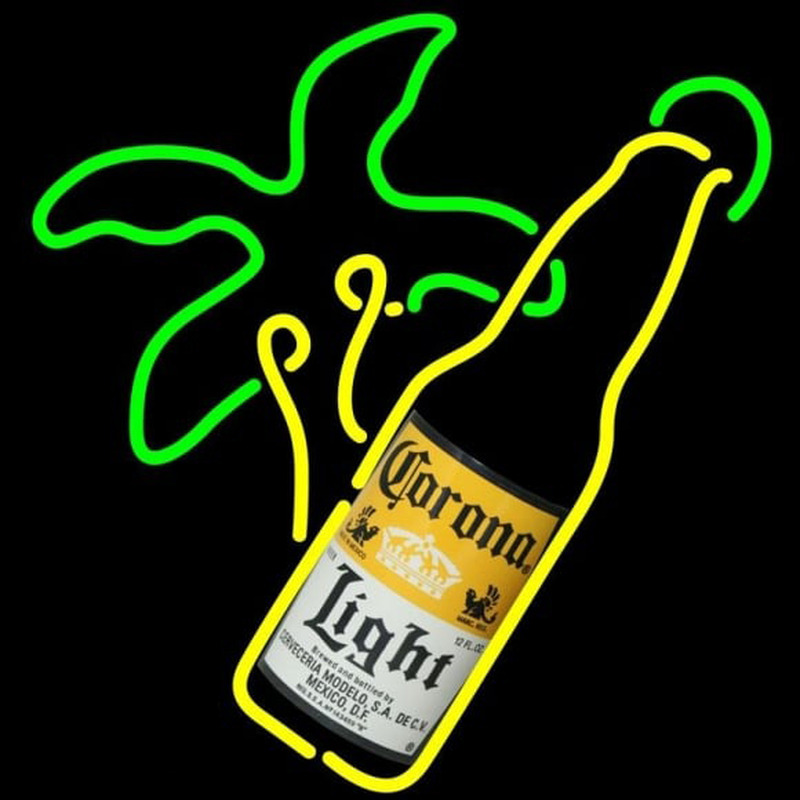 Corona Light Bottle Beer Sign Neontábla