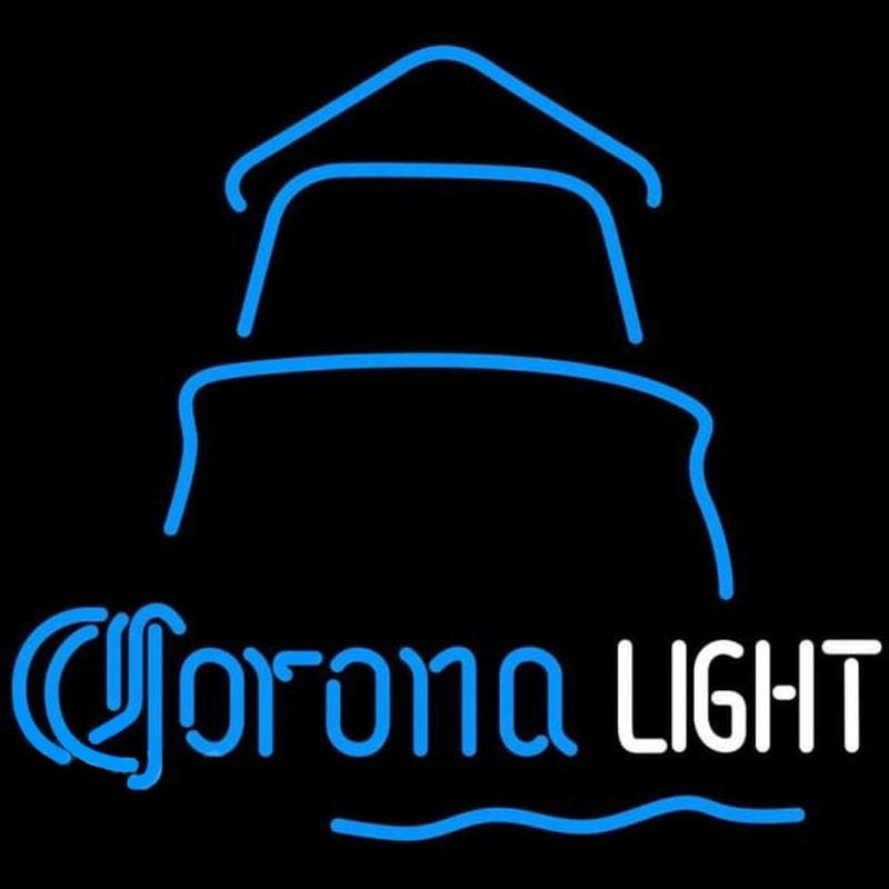 Corona Light Day Lighthouse Beer Sign Neontábla