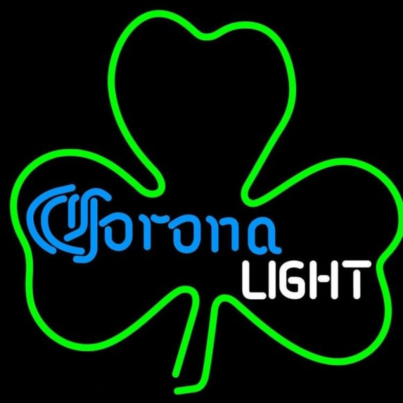Corona Light Green Clover Beer Sign Neontábla