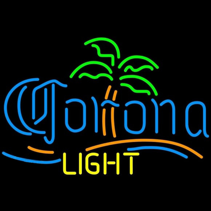Corona Light Palm Tree Beer Sign Neontábla