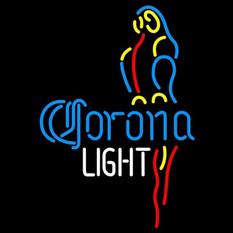Corona Light Parrot Beer Sign Neontábla