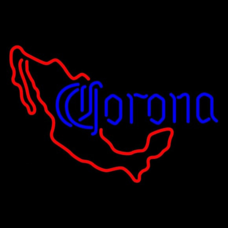 Corona Me ico Red Map Beer Sign Neontábla