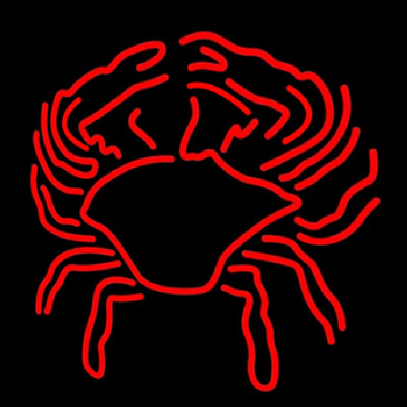 Crab Block With Logo Neontábla