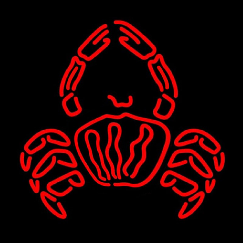 Crab Logo Red Neontábla