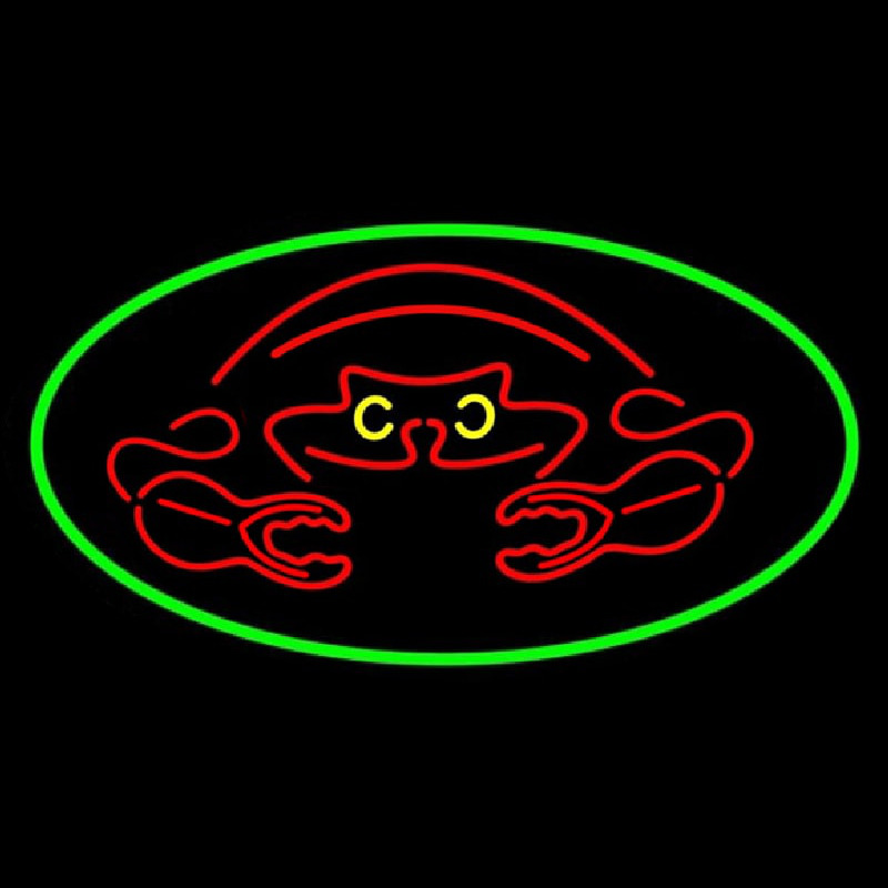 Crab Red Logo Neontábla