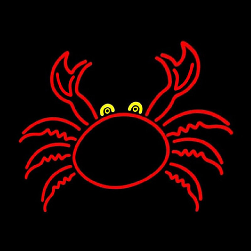 Crab With Logo 1 Neontábla