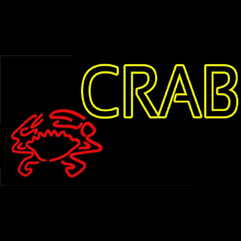 Crab With Logo 1 Neontábla