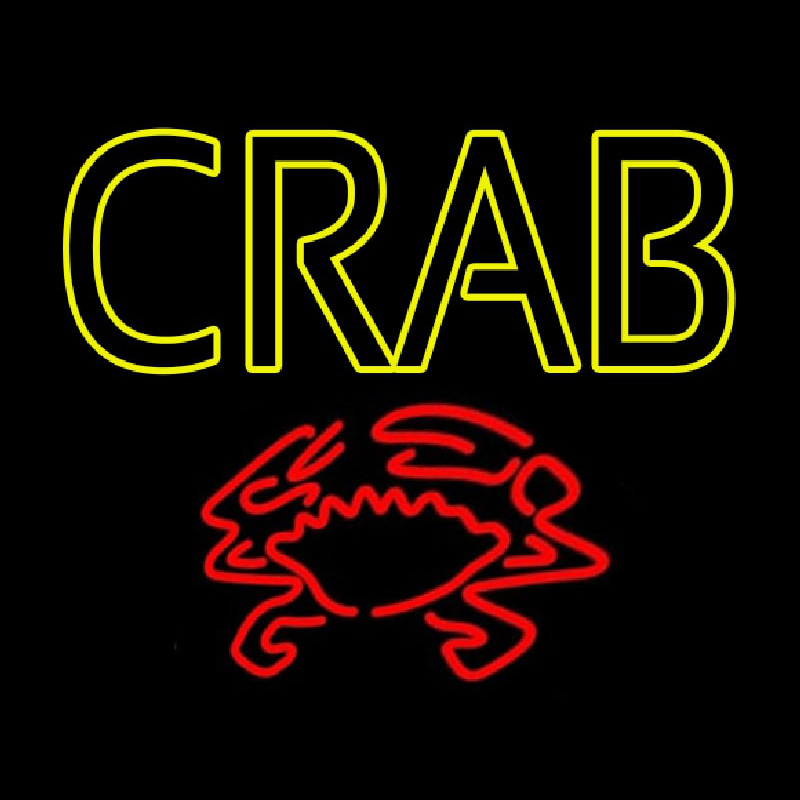 Crab With Logo Neontábla