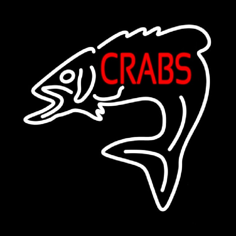 Crabs With Fish Logo Neontábla