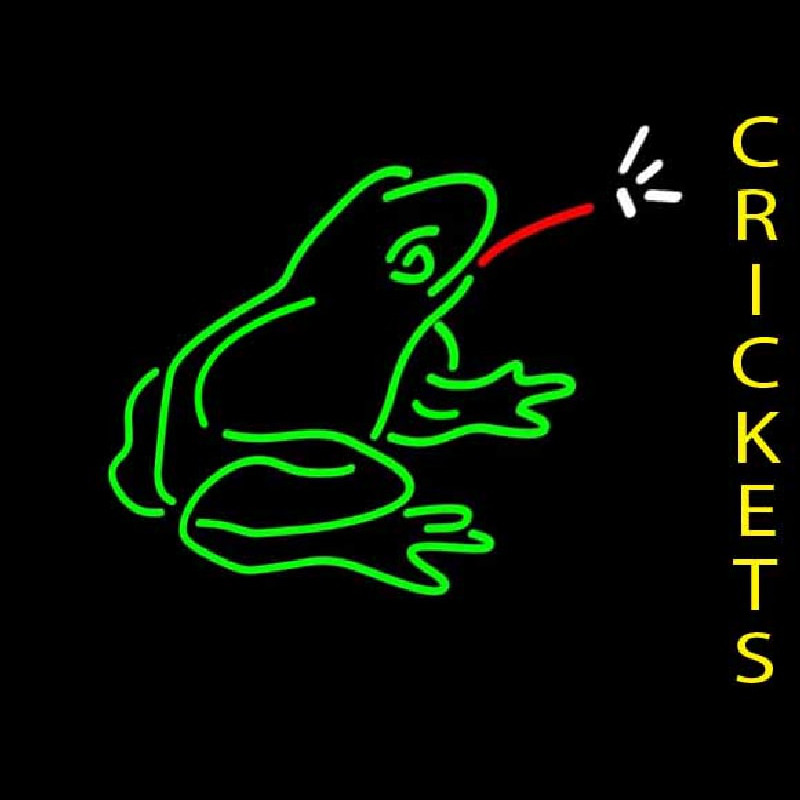 Crickets With Logo Neontábla