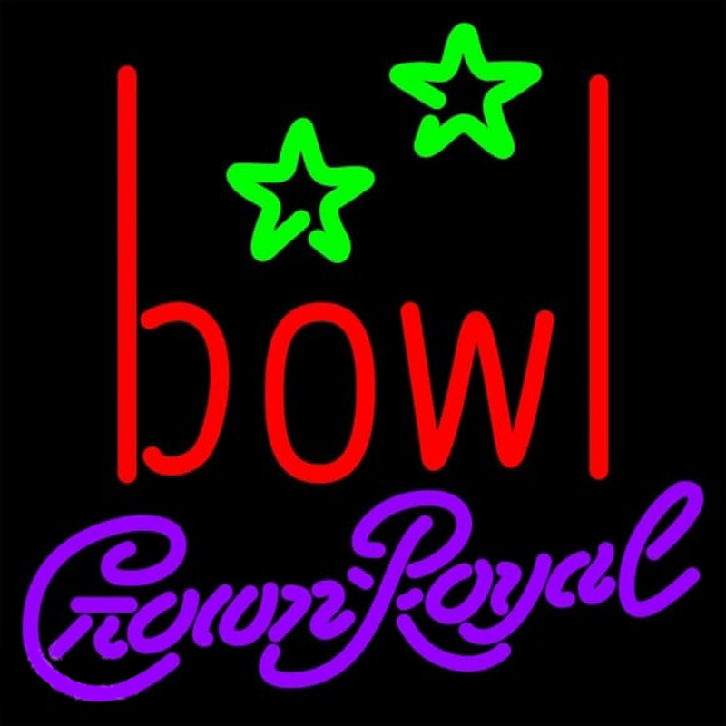 Crown Royal Bowling Alley Beer Sign Neontábla