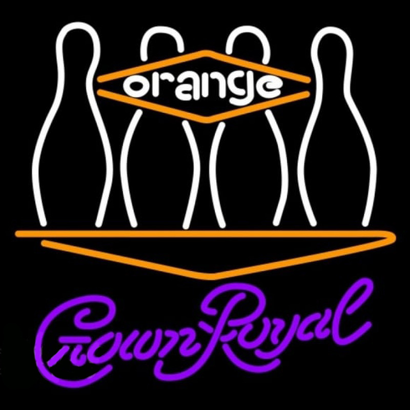 Crown Royal Bowling Orange Beer Sign Neontábla