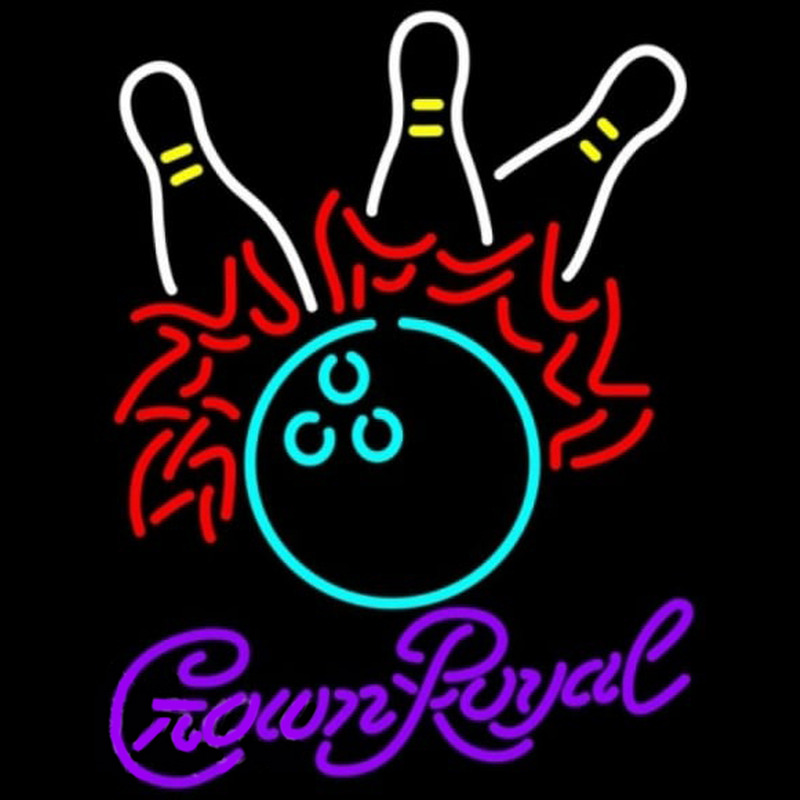 Crown Royal Bowling Pool Beer Sign Neontábla
