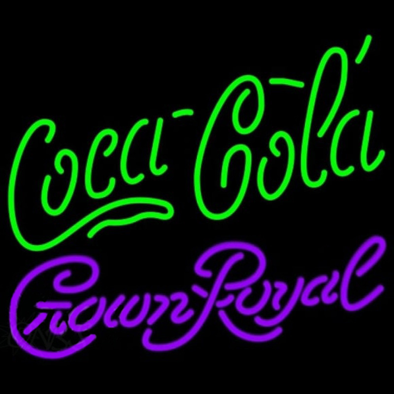 Crown Royal Coca Cola Green Beer Sign Neontábla