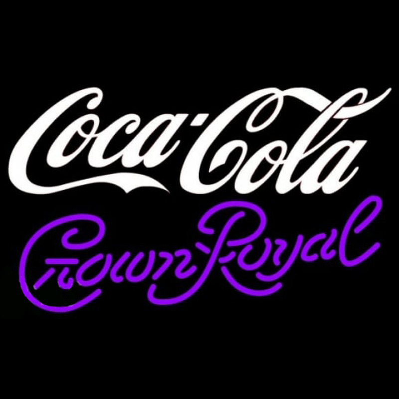 Crown Royal Coca Cola White Beer Sign Neontábla