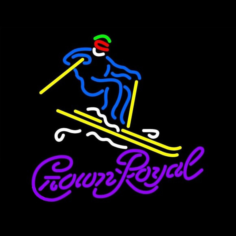 Crown Royal Logo Surfboard Beer Sign Neontábla