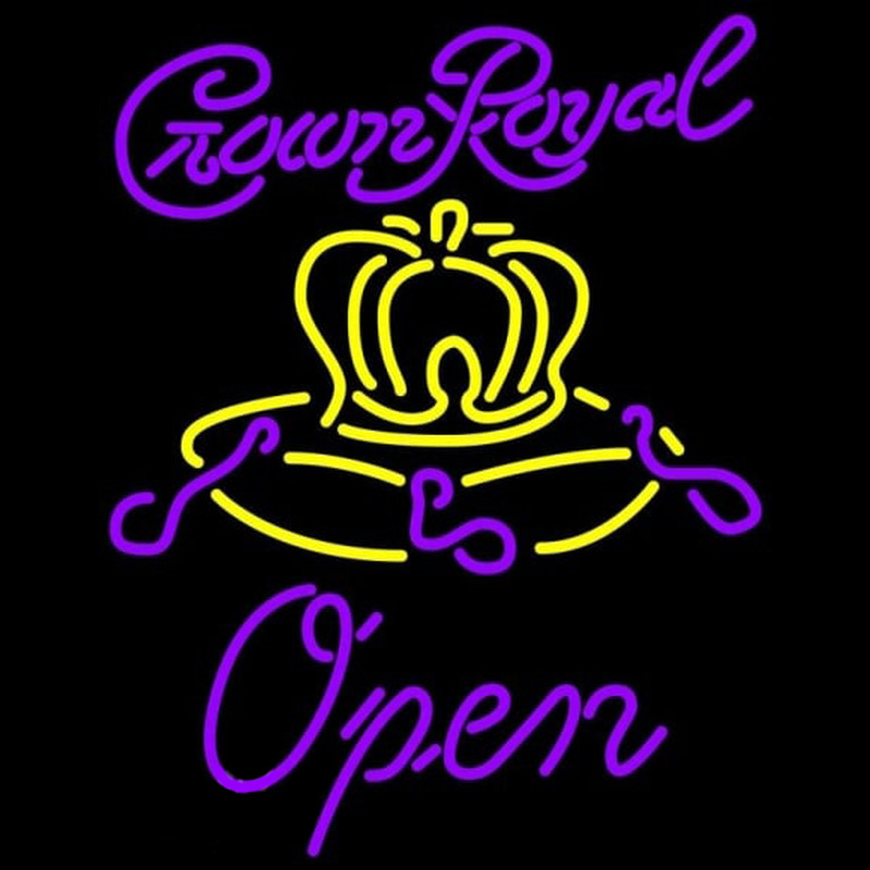 Crown Royal Open Beer Sign Neontábla