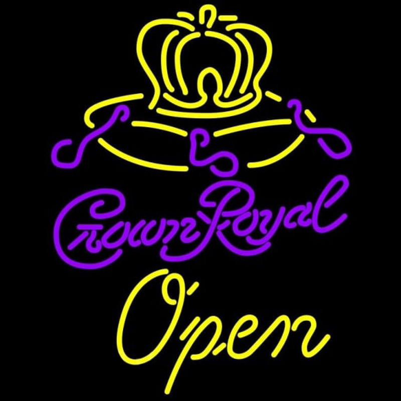 Crown Royal Open Beer Sign Neontábla