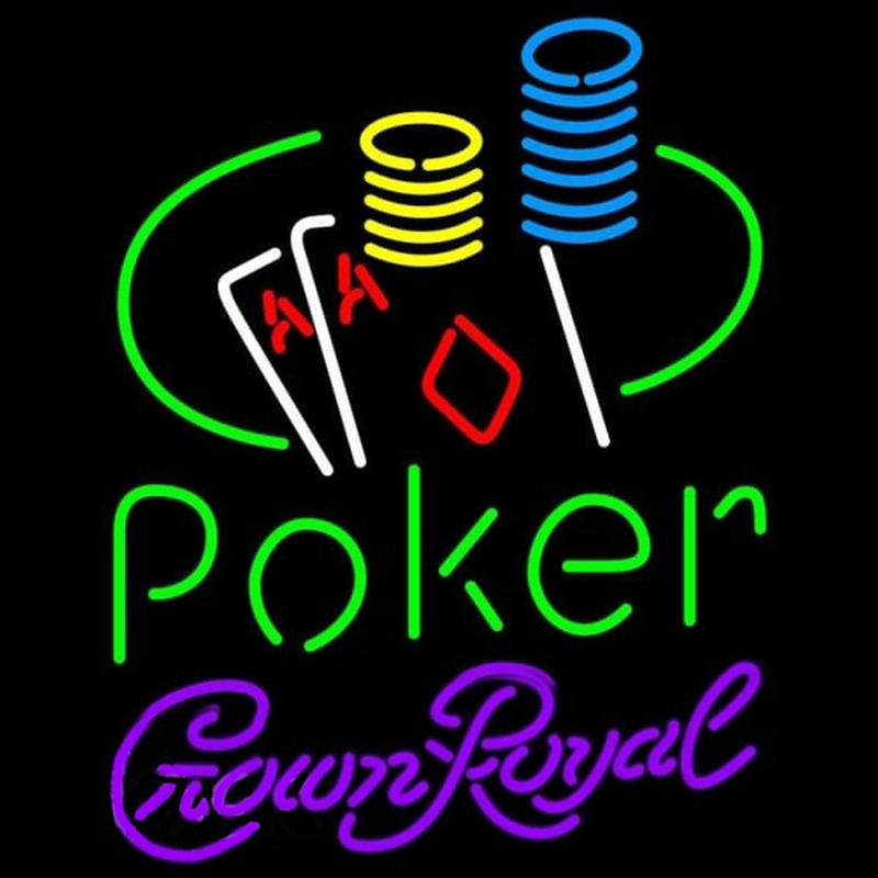 Crown Royal Poker Ace Coin Table Beer Sign Neontábla