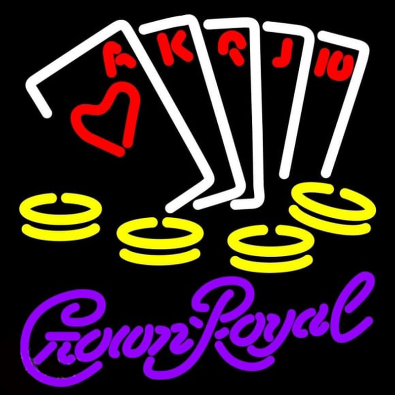 Crown Royal Poker Ace Series Beer Sign Neontábla