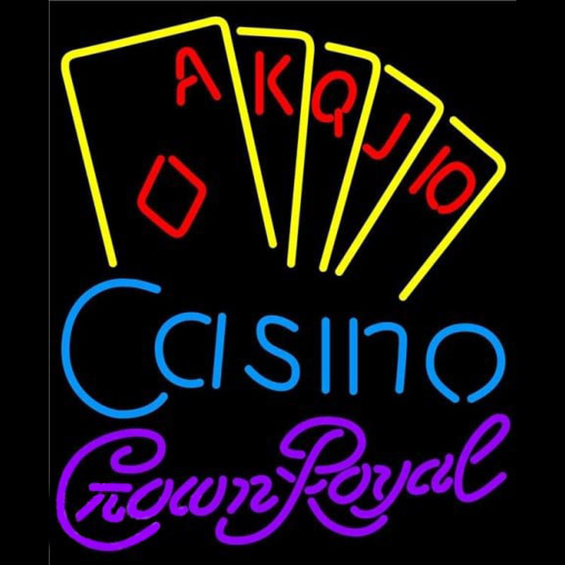 Crown Royal Poker Casino Ace Series Beer Sign Neontábla