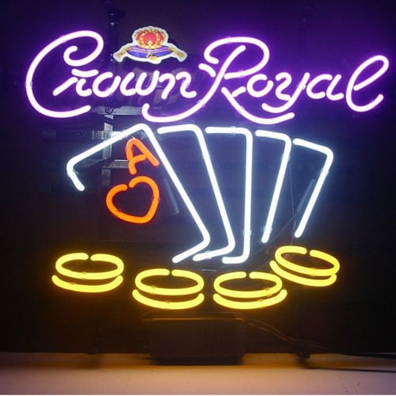Crown Royal Poker Chips Neontábla